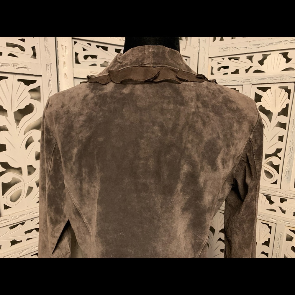 THINK TANK BROWN GENUINE SUEDE LIGHT JACKET - Picture 8 of 12